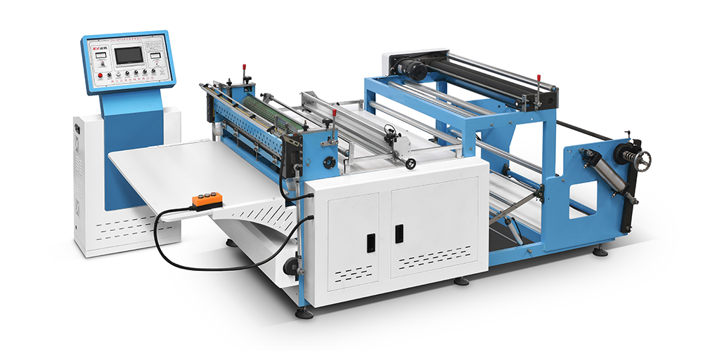Máquina de corte transversal no tejida de rollo a láminas