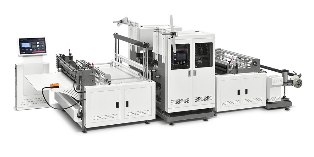 Non woven Cross Cutting Machine with Online Handle Attaching