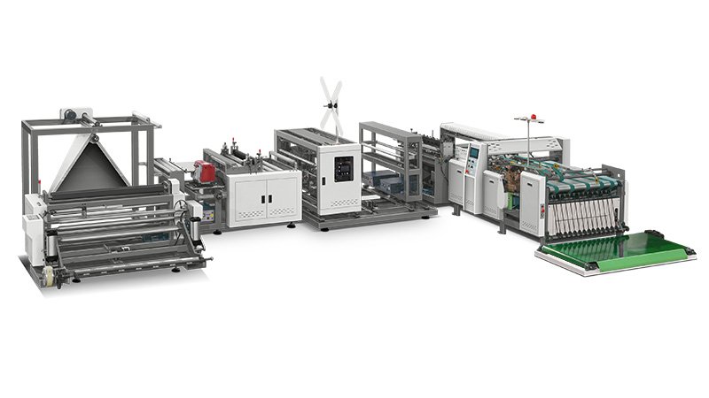 Chinese Medicine Non Woven Bag Making Machine With Online Sewing